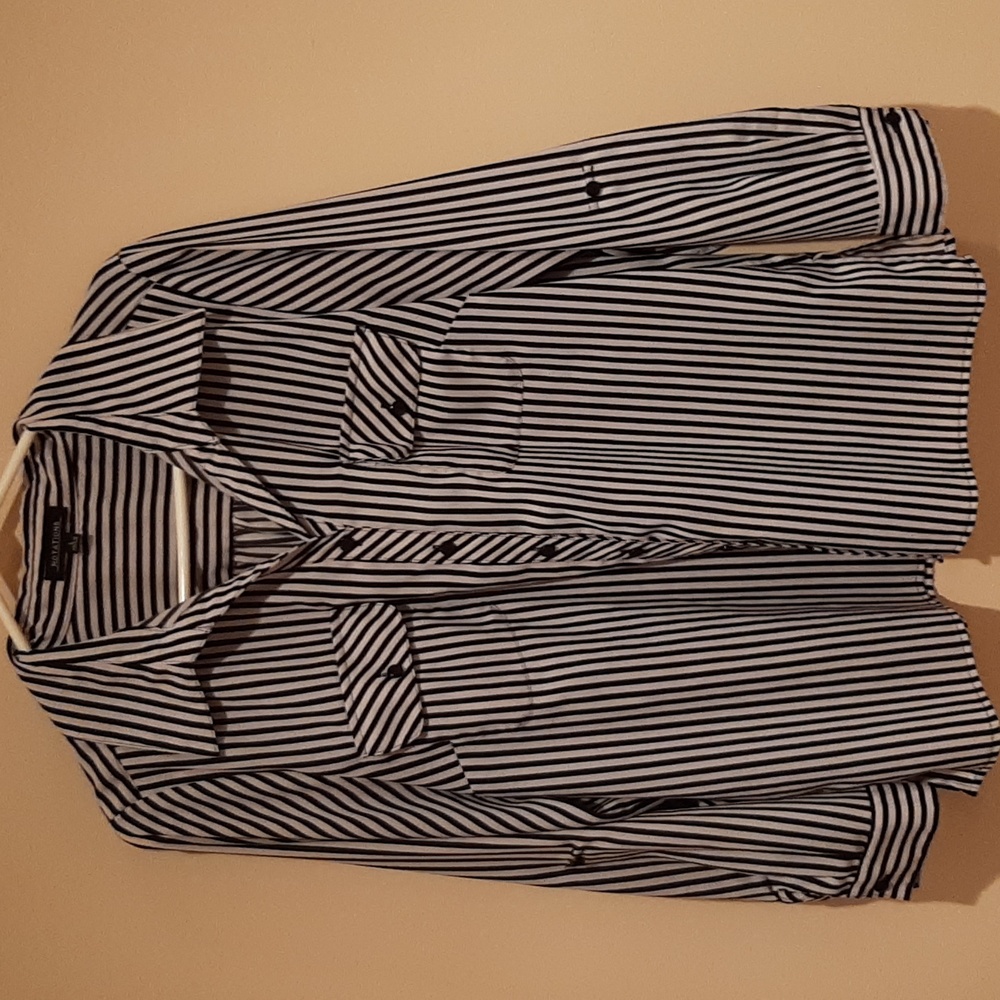 Notations black and white blouse Size Large